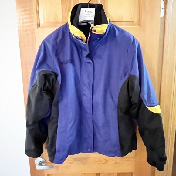 Columbia Jacket Women Sz L Bugaboo Blue Black Ski Windbreaker 3 in 1 Colorblock - Picture 10 of 14